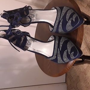 Silver and Dark Blue